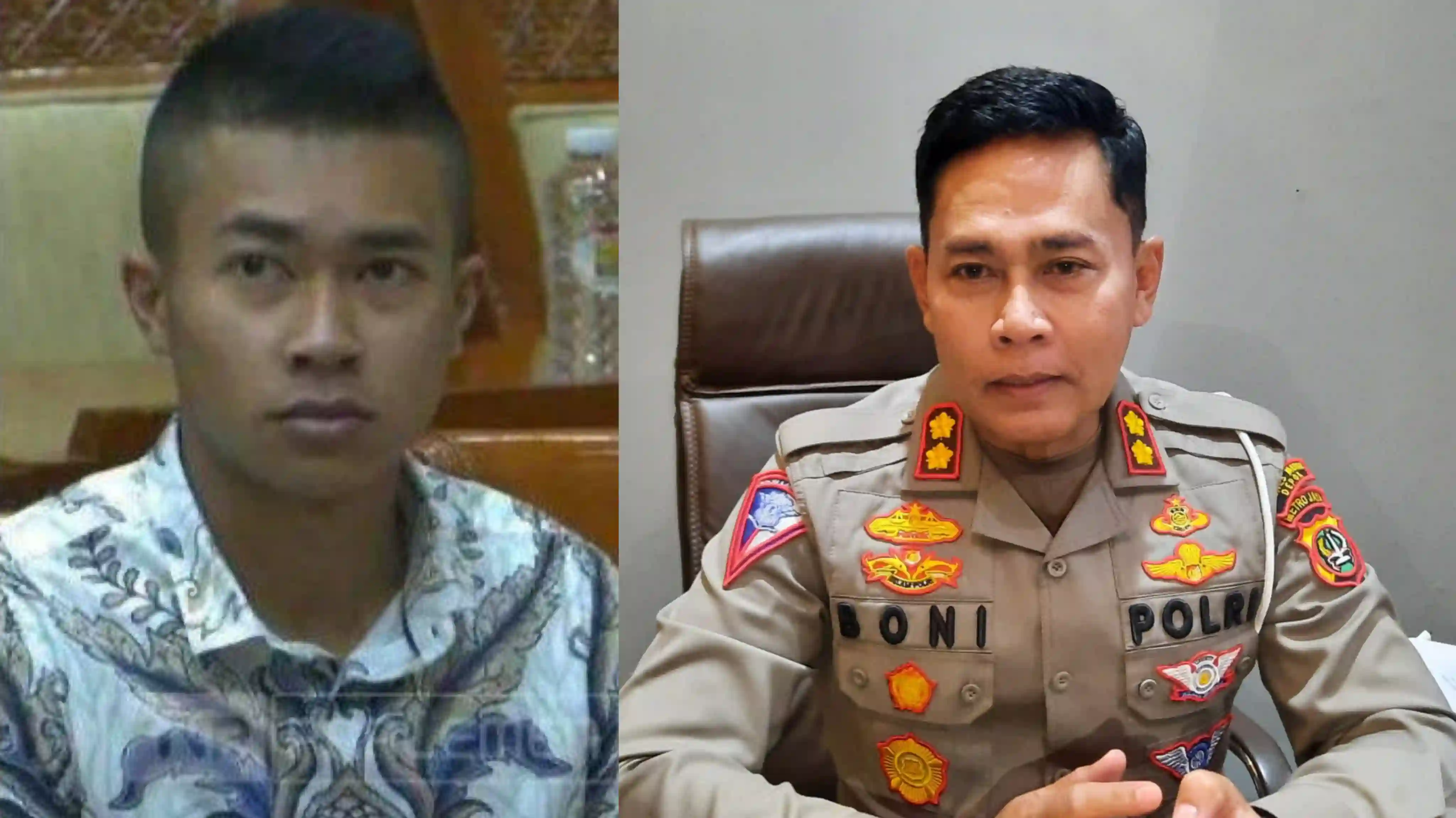 AKBP Bonifacius Surano (kanan) disorot setelah Valyano Boni Raphael (kiri) dikeluarkan SPN. Foto: Repro Jpnn