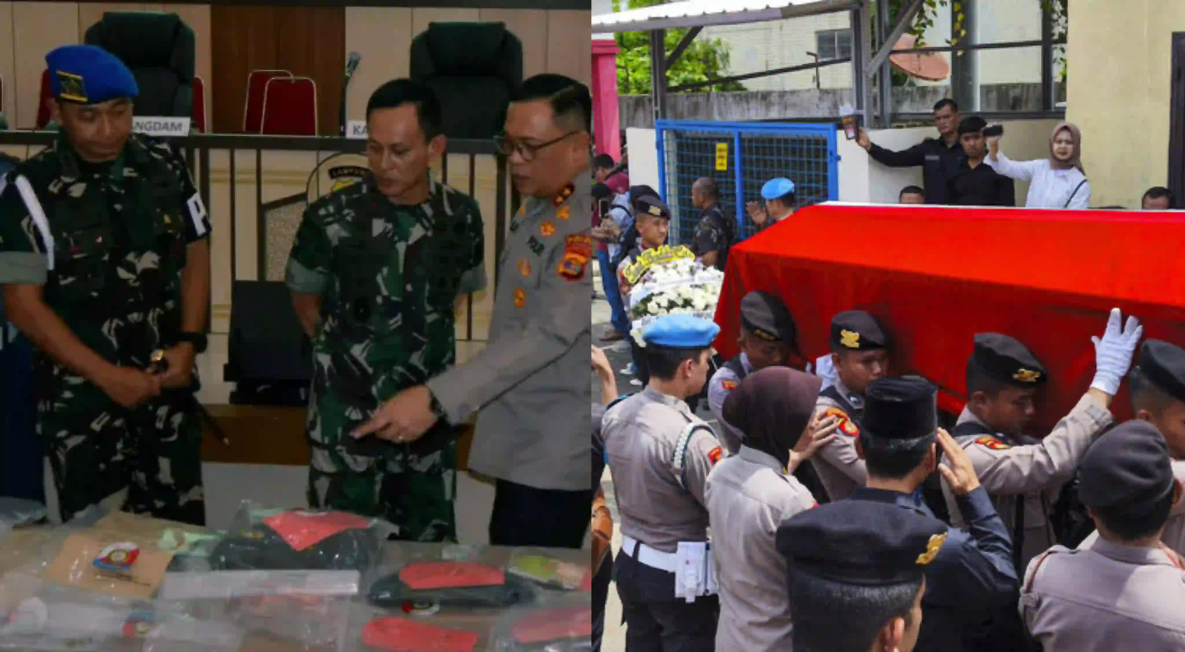 Insiden penembakan tiga polisi di Way Kanan dengan senjata laras panjang terungkap. Foto: Repro Antara.