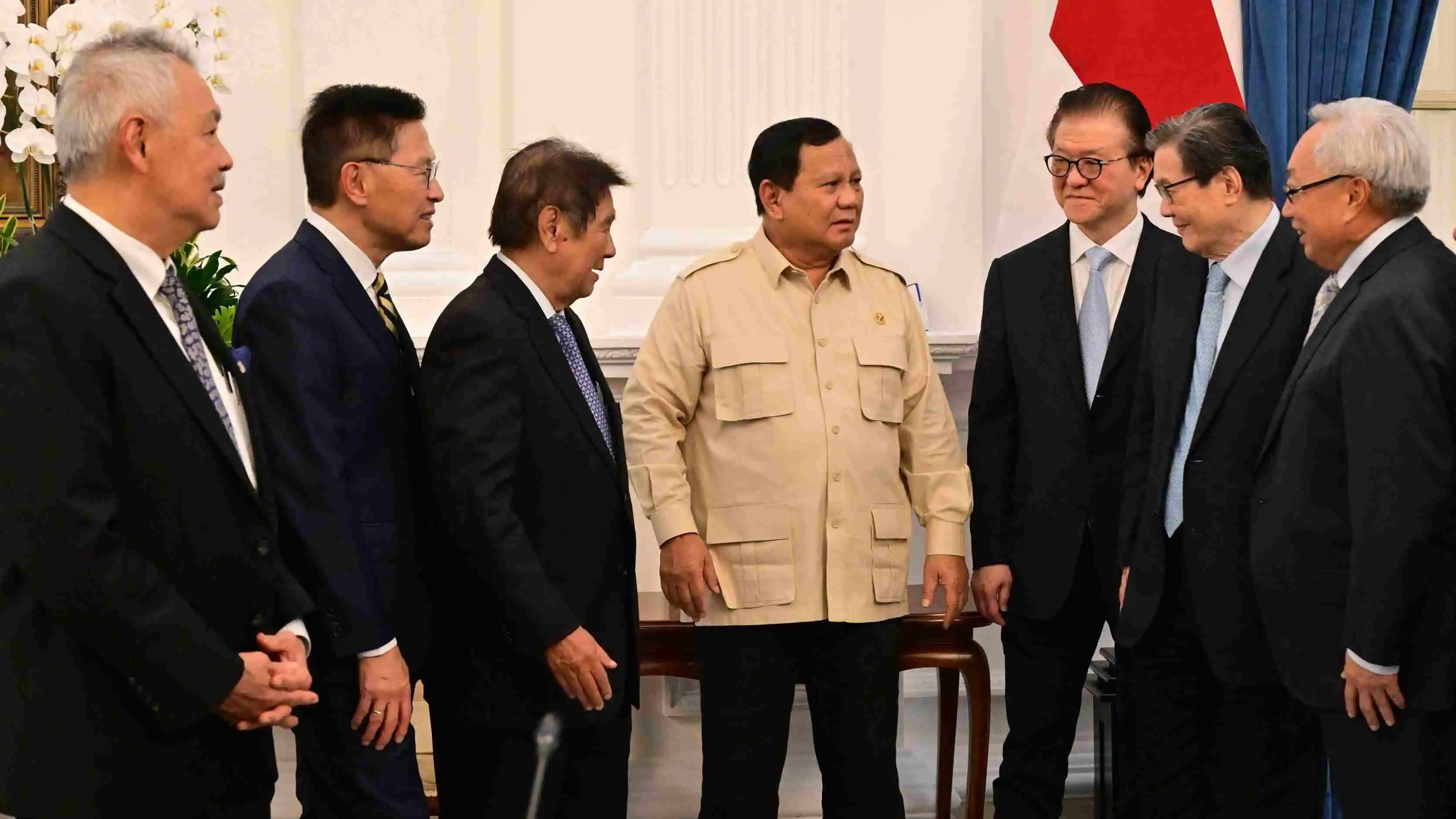 Prabowo mengundang 10 konglomerat terkaya Indonesia ke Istana Merdeka Jakarta. Foto: Repro Disway
