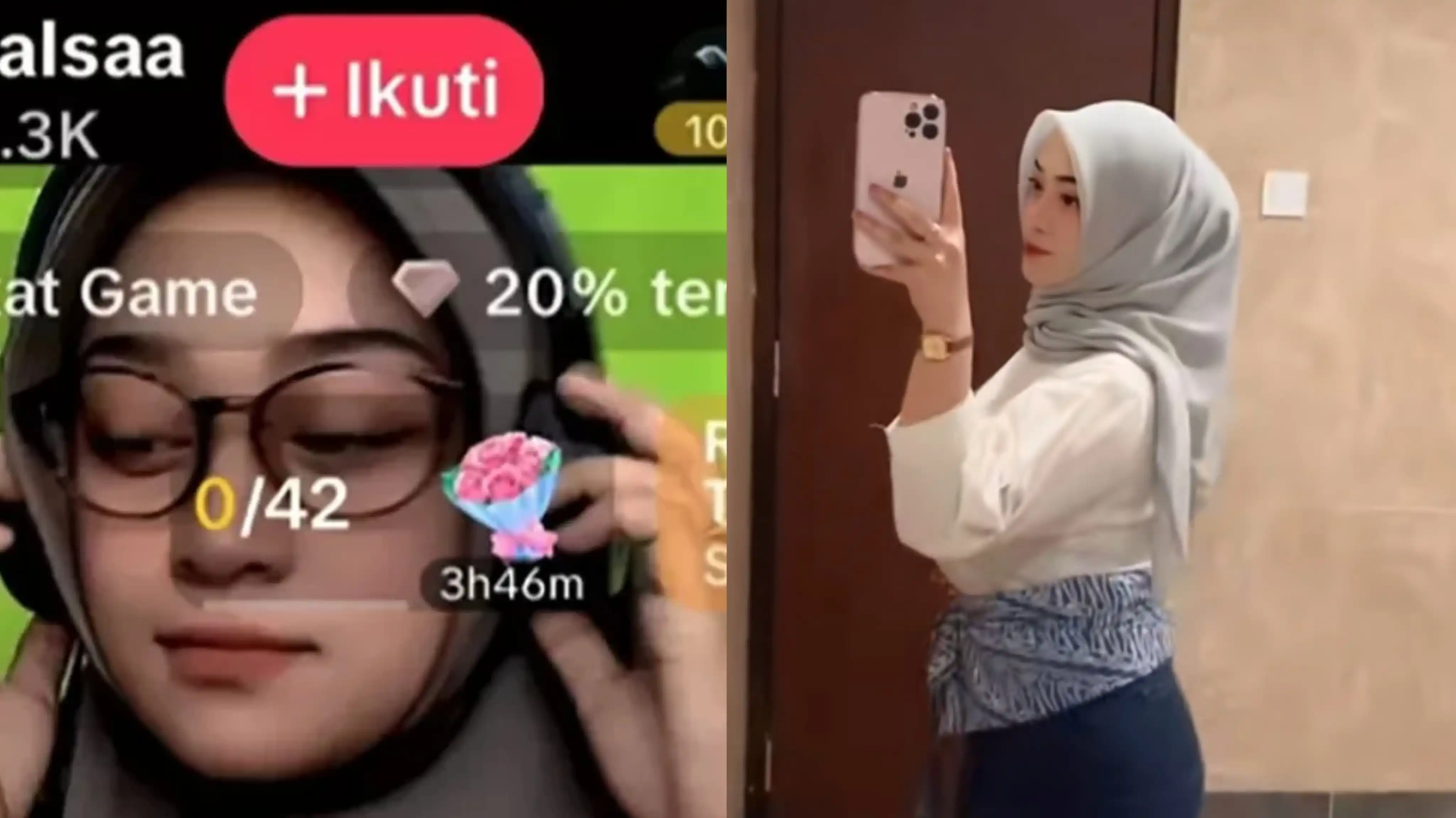 Bu Guru Salsa belum penuhi panggilan polisi, justru sibuk live streaming. Foto: TikTok@Sisalsaa.