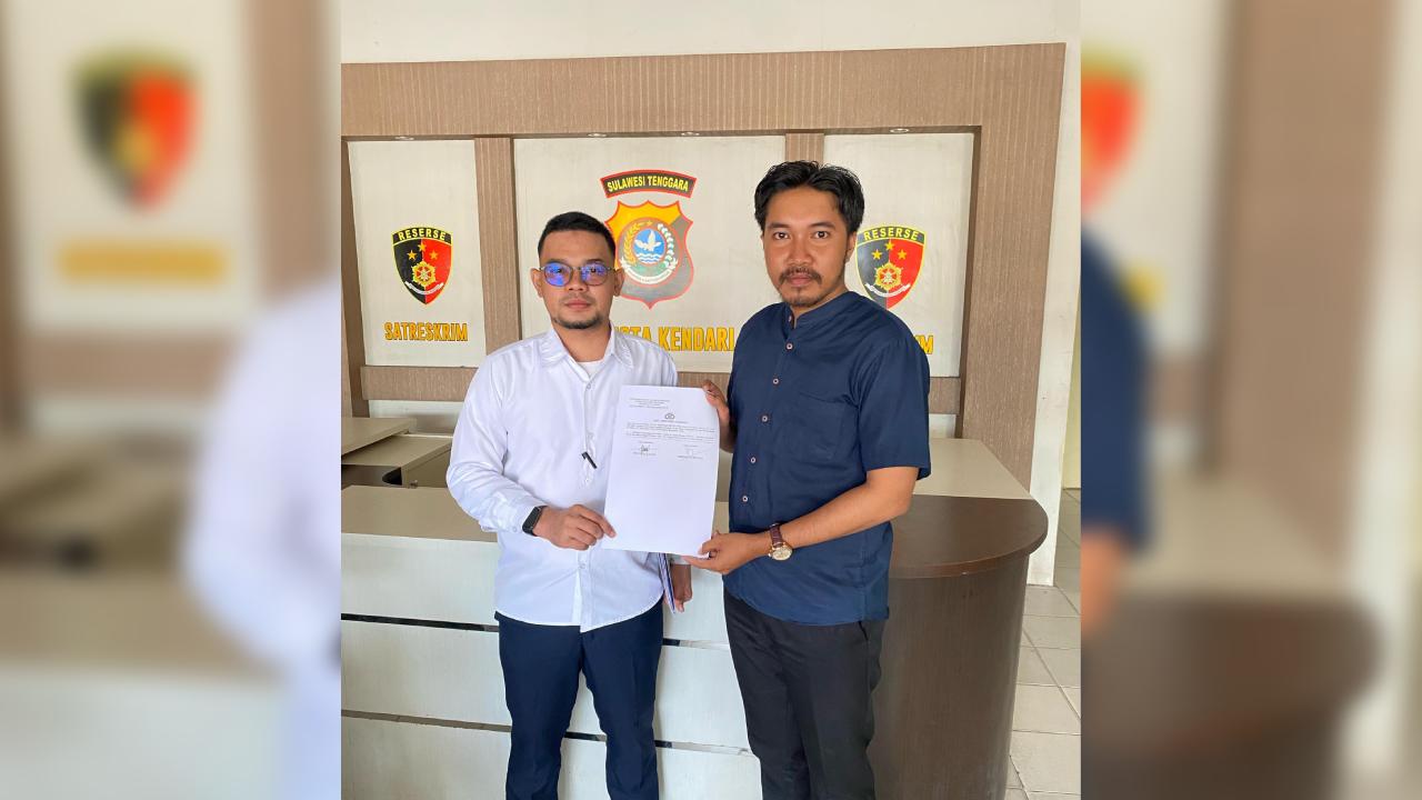 Kuasa Hukum korban penipuan pembelian tanah di PT Sekawan Citra Mulia (SCM) melapor ke Polresta Kendari. Foto: Ist.