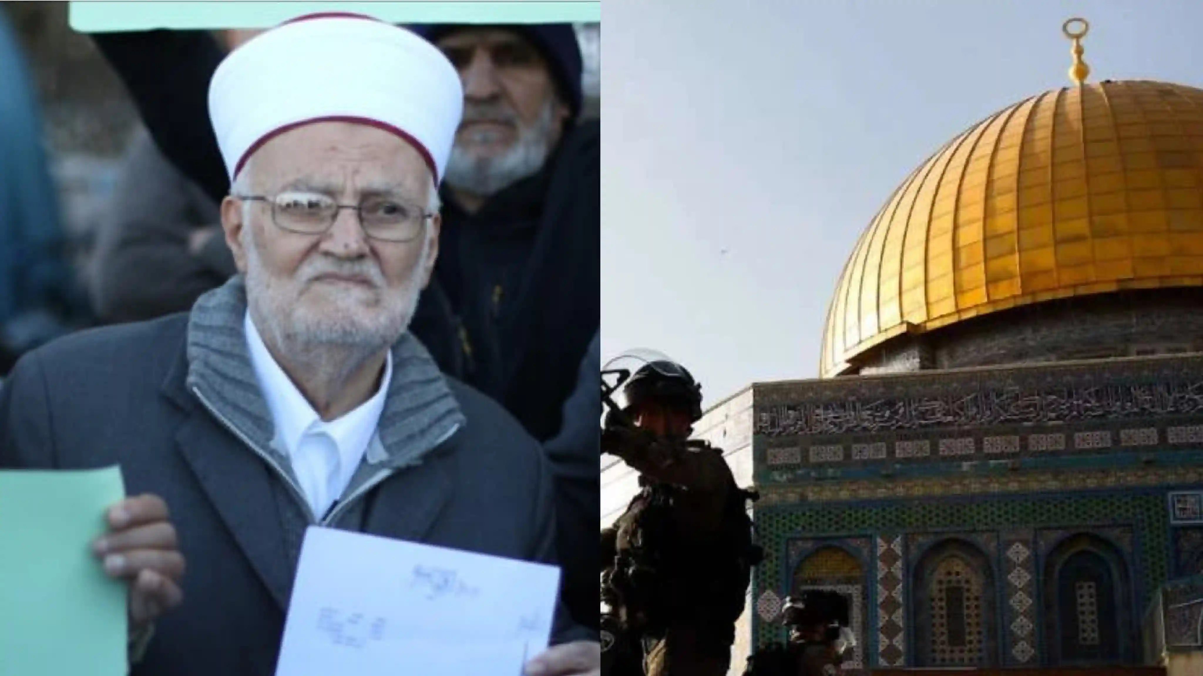 Sheikh Ekrima Sabri (kiri) menyerukan warga Palestina mempertahankan hak beribadah di Al-Aqsa. Foto: Repro Reutres.