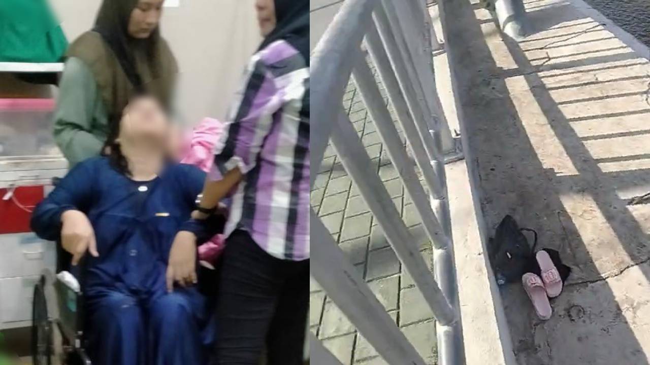 Korban selamat setelah melompat dari Jembatan Teluk Kendari. Foto: Istimewa.