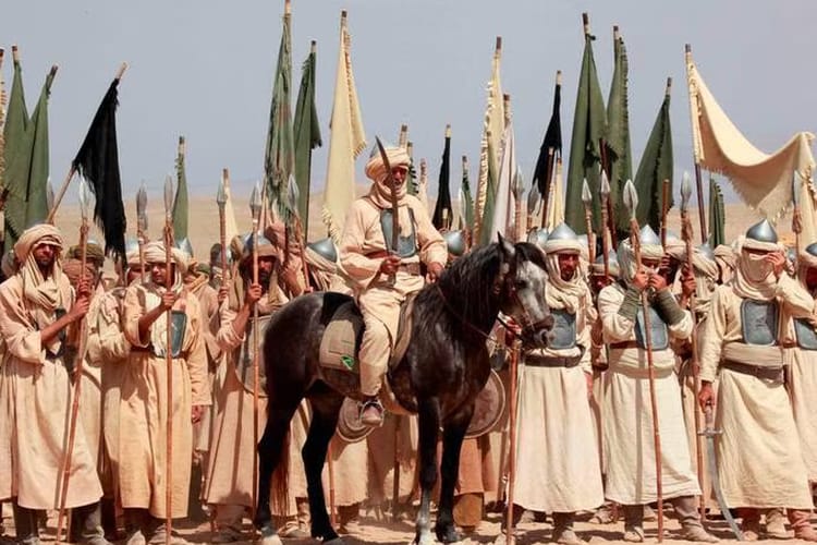 Cuplikan film Usamah bin Zaid, panglima termuda Islam, memimpin ekspedisi besar melawan Romawi. Foto: Repro MBC via The National.