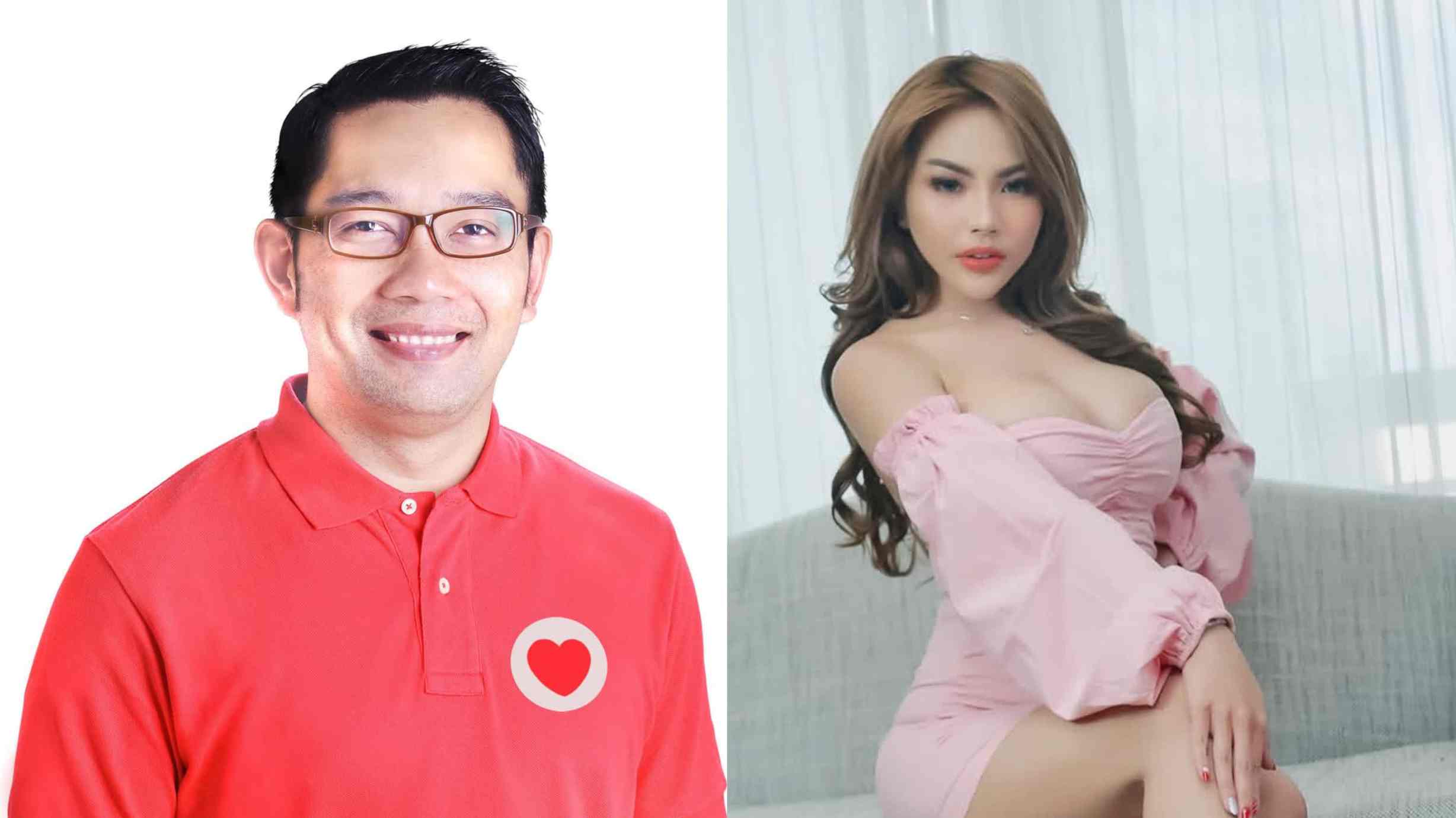 Mantan Gubernur Jabar, Ridwan Kamil, dan model majalah dewasa Lisa Mariana. Foto: Facebook@Ridwankamil/Instagram@lisamarianaa.