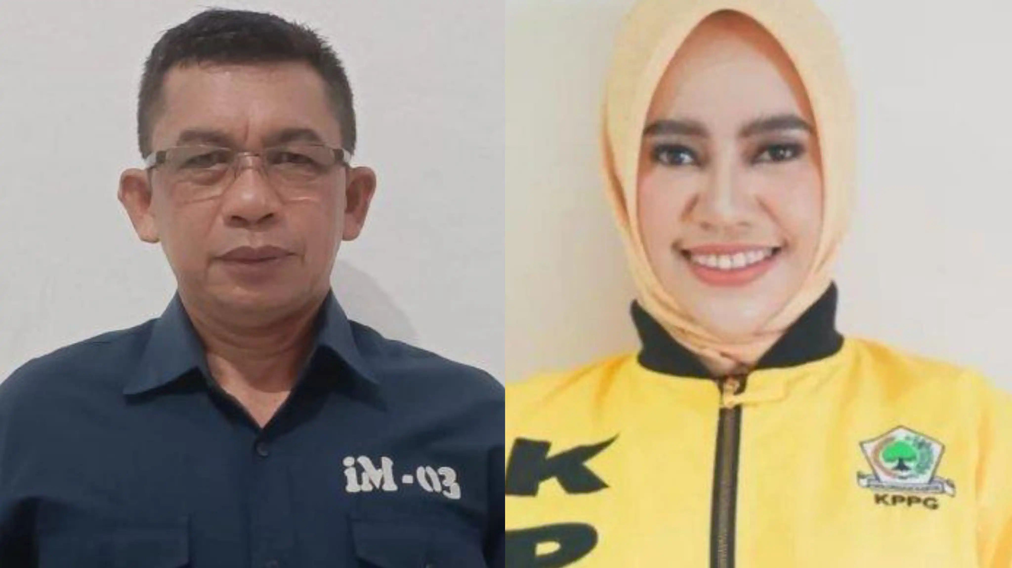 Dugaan perselingkuhan Sirajuddin (kiri) dengan Agriati Yulin Mus (kanan), disertai bukti percakapan mesra. Foto: Repro Tribunnews.