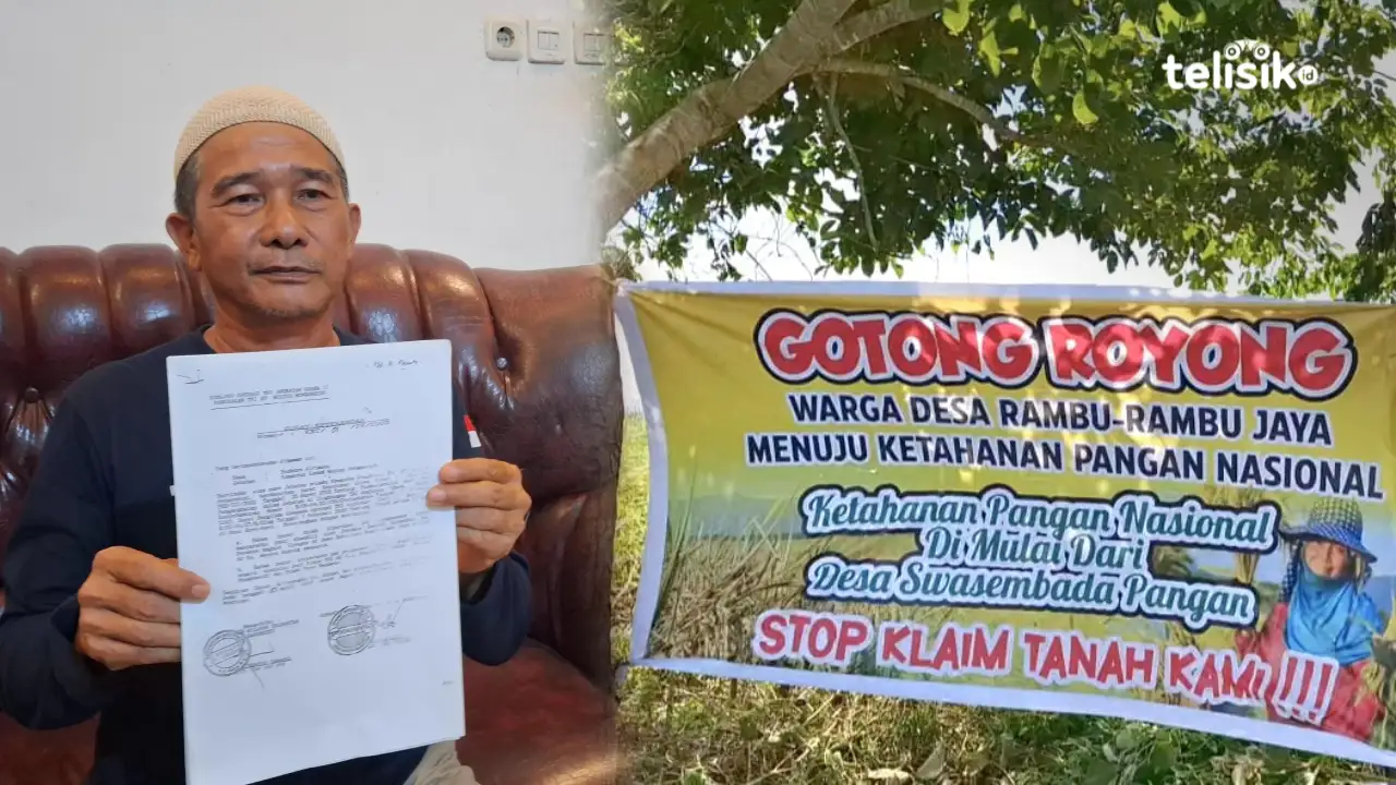 Warga Desa Rambu-Rambu Jaya Kecamatan Ranomeeto Kabupaten Konawe Selatan, memperlihatkan bukti penyerahan sertifikat tanah yang di klaim TNI AU ke pendeta. Foto: Erni Yanti/Telisik