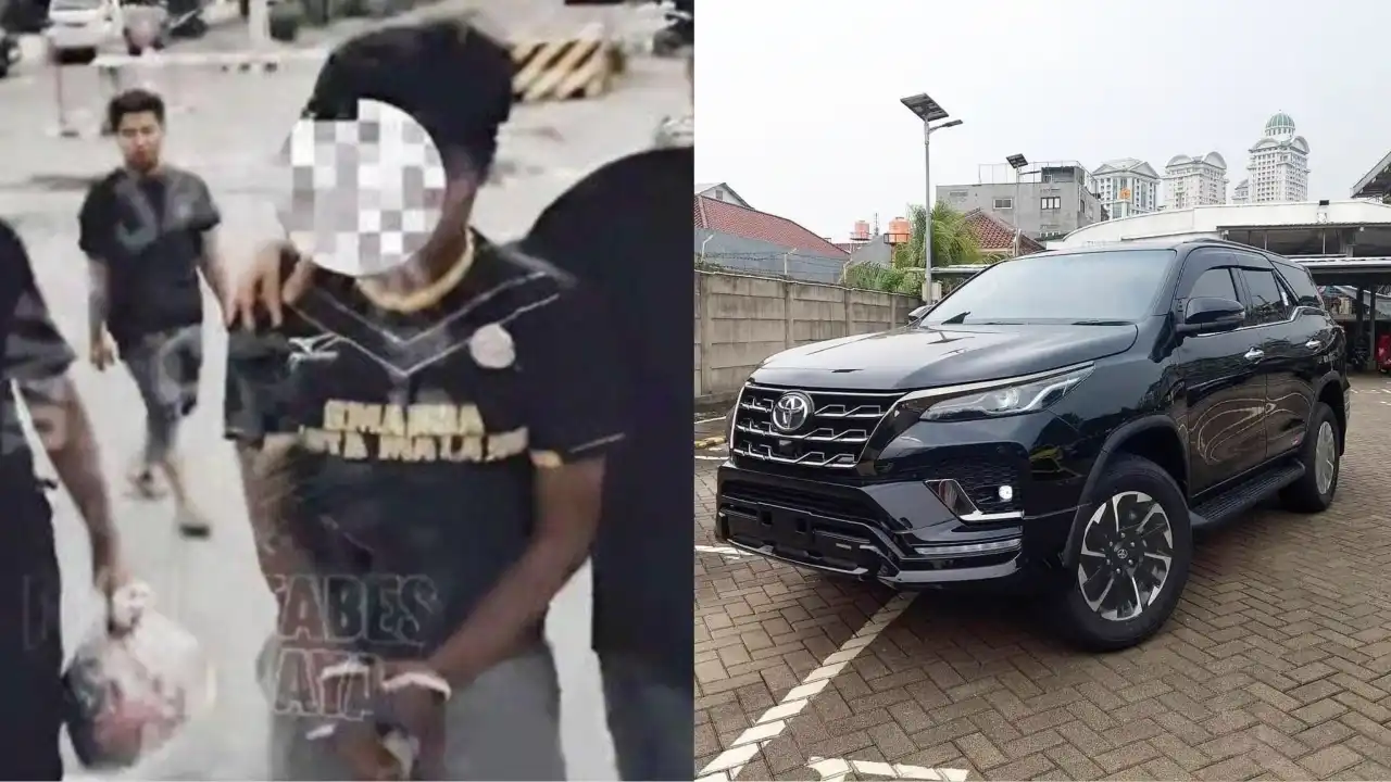 Gadai Fortuner ayahnya, AUO (22) nekat bunuh demi bayar utang pernikahan. Foto: Repro Tribunnews.