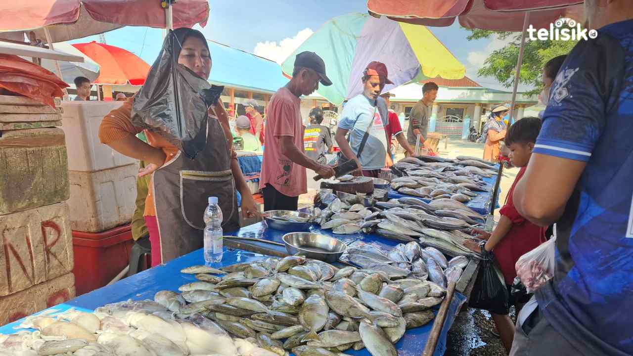 Aktivitas penjualan ikan di Pasar Lelang Kota Kendari. Foto: Erni Yanti/Telisik