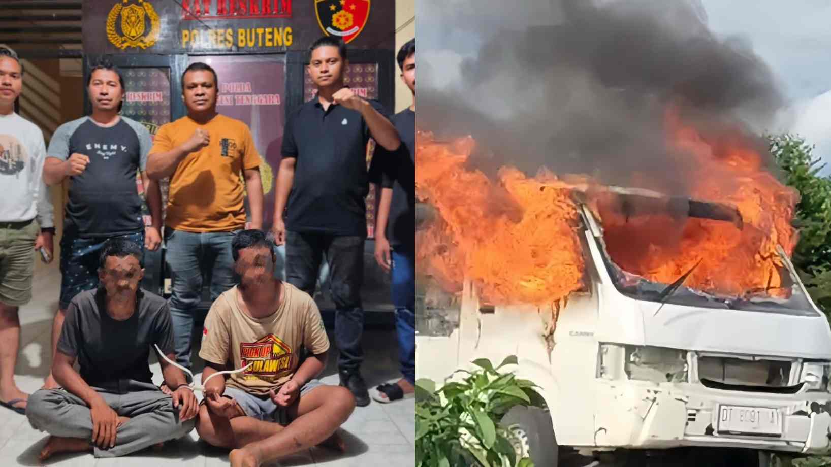 Kakak dan adik tersangka pencurian sapi diamankan di Satreskrim Polres Buton Tengah. Foto: Ist.