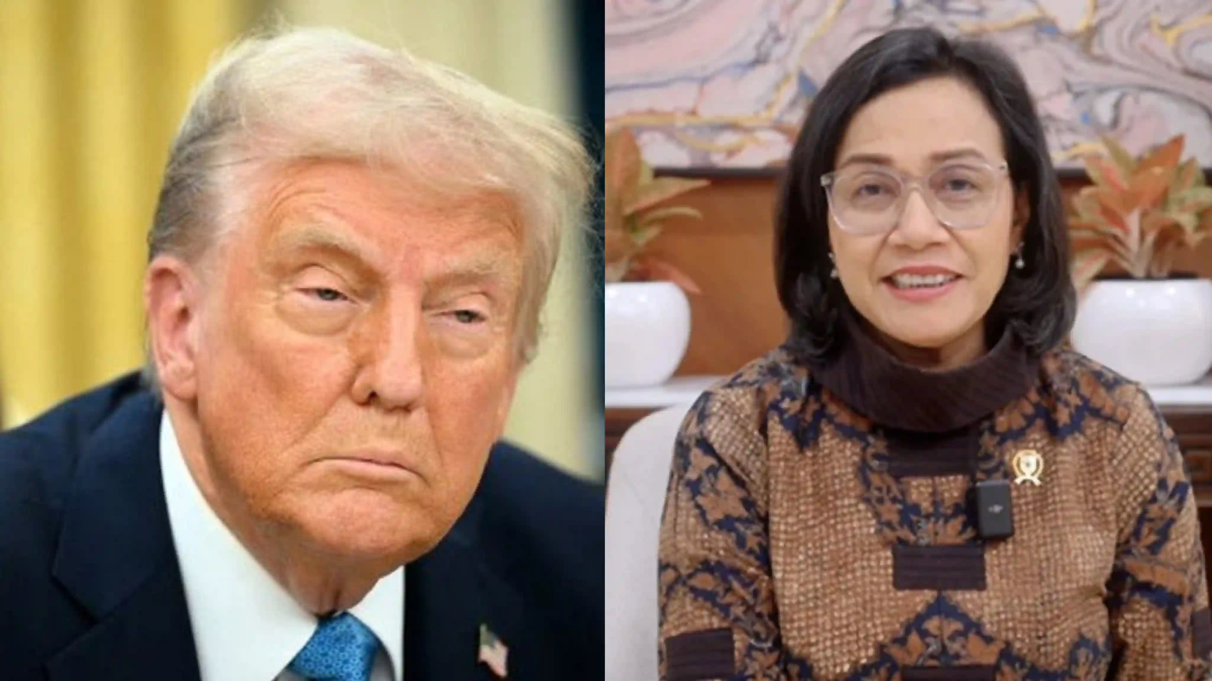 Sri Mulyani tawarkan lima kesepakatan demi bujuk Trump cabut tarif dagang. Foto: Repro AFP/Antara.