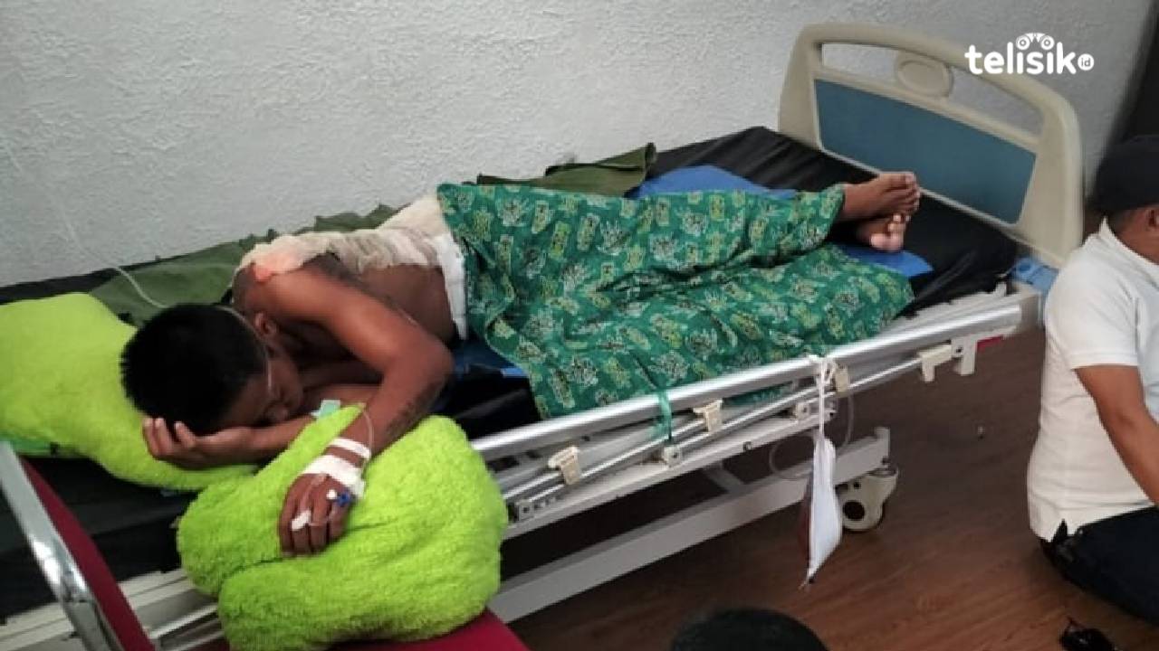 Kondisi korban yang saat ini masih terbaring lemas di Rumah Sakit Djafar Harun Lasusua. Foto: Muh. Risal H/Telisik.