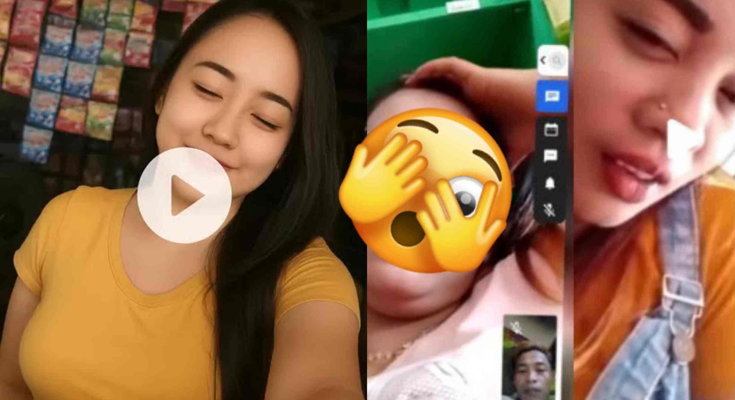 Video 2 menit 47 detik penjaga warung berbaju kuning viral di media sosial. Foto: Repro Jawapos.