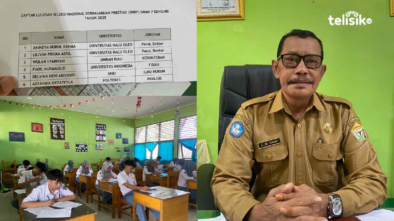 SMAN 7 Kendari meluluskan siswanya ke  25 perguruan tinggi negeri ternama di Indonesia. Foto: Sigit Purnomo/Telisik.