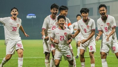Timnas Indonesia U-17 berhasil mengalahkan Korea Selatan dengan skor 1-0. Foto: Repro PSSI.