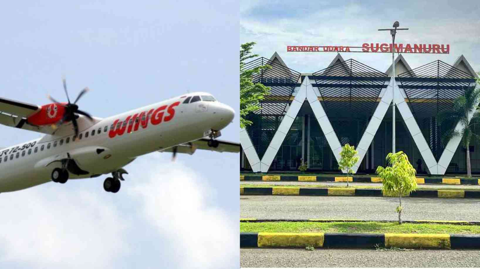 Wings Air batalkan penerbangan Muna Barat Sugimanuru-Makassar. Foto: Ist.