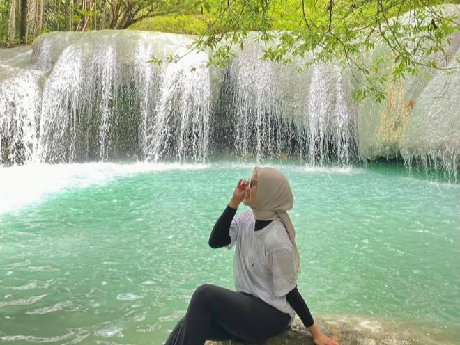 Air Terjun Kaongke-Ongkea dengan suasana yang tampak sejuk dan asri. Foto: Ist.