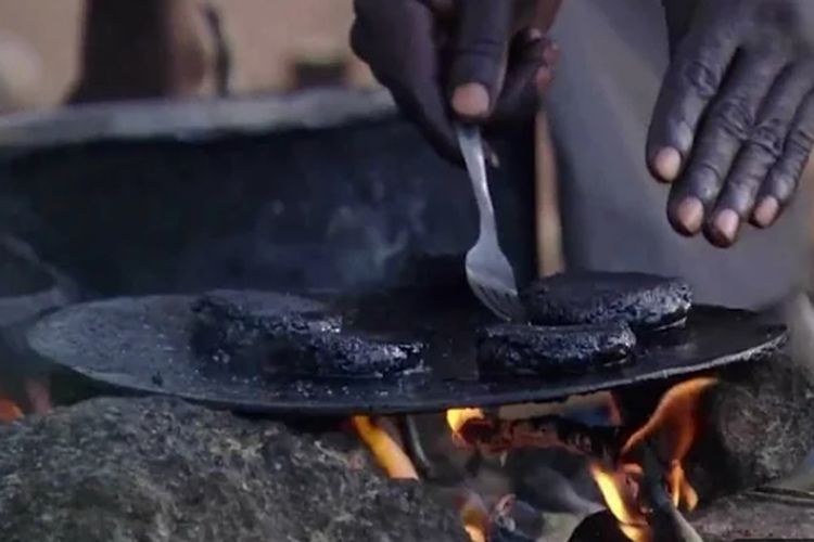 Ratusan ribu nyamuk dijadikan bahan burger oleh orang Afrika. Foto: Repro Youtube NurJahan English.