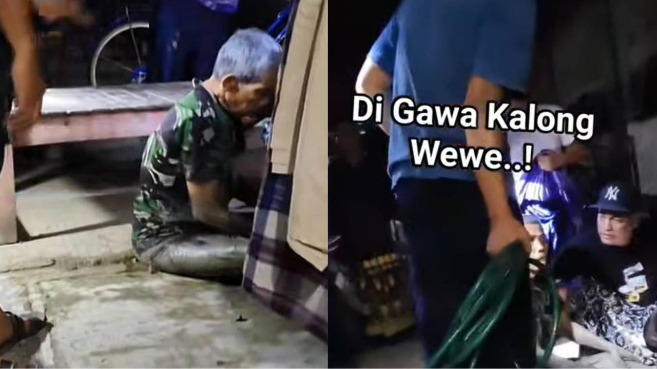 Kakek hilang misterius, ditemukan setelah empang diputar tiga kali warga. Foto: Facebook@Jimmy haw Mins.