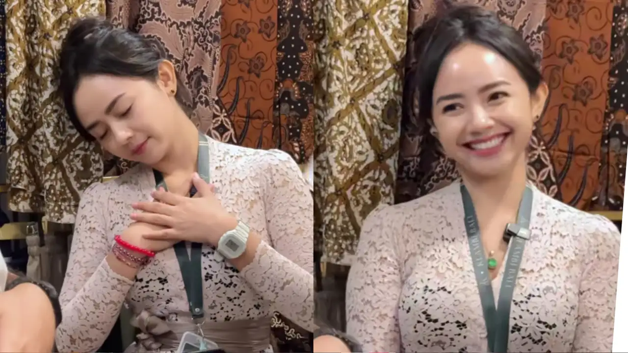 Ayu Puspa viral usai ikuti tren Kim Seon Ho Smile challenge. Foto: Instagram@hallopuspa_.