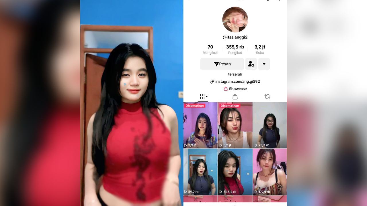 Tiga video syur diduga milik Its Anggi viral di media sosial. Foto: TikTok@itsanggi.