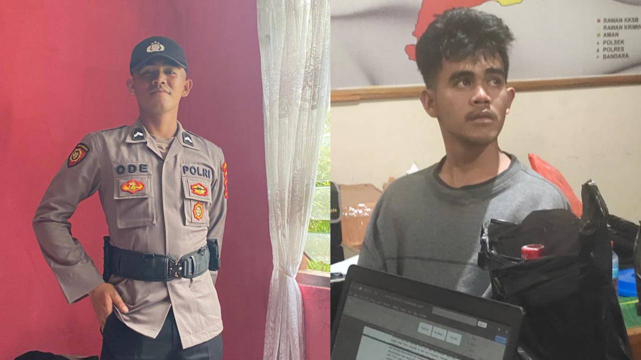 Oknum polisi asal Muna, Sulawesi Tenggara ditangkap karena jual amunisi ke KKB. Foto: Ist.