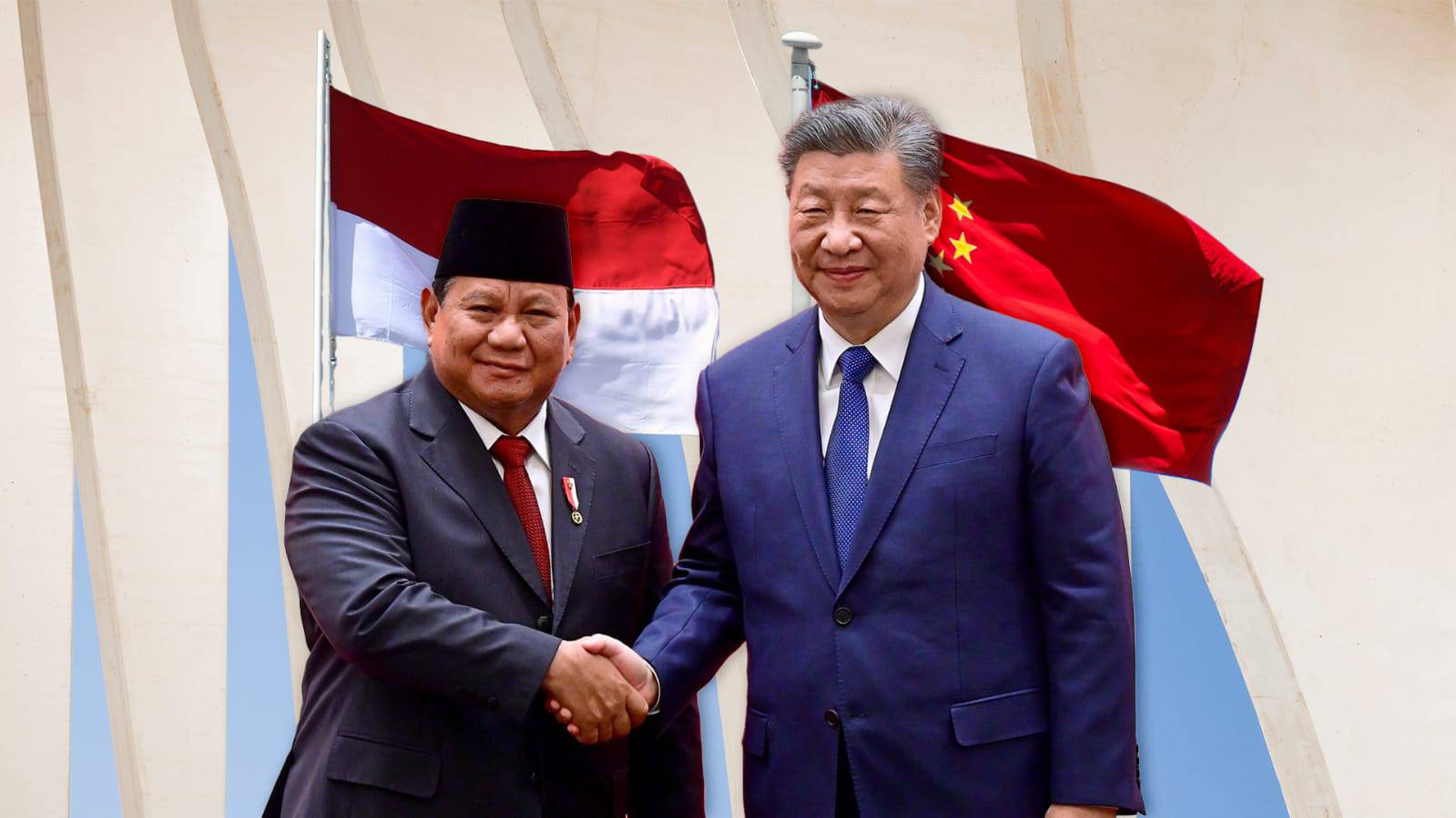 Xi Jinping resmi memberlakukan kebijakan bebas visa transit untuk WNI, di masa kepemimpinan Prabowo Subianto. Foto: Repro IDN Financials.
