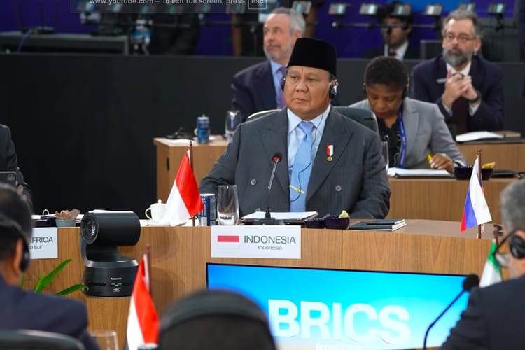 Prabowo hadiri KTT BRICS 2025, perkuat aliansi ekonomi global Indonesia. Foto: YouTube@sekretariat presiden