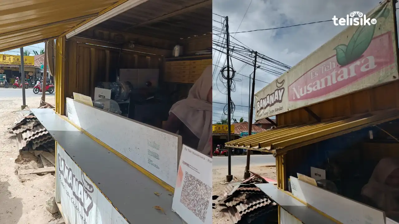 Outlet Bananay dengan berbagai varian toping yang berlokasi di Jalan Banteng, Perumnas Poasia. Foto: Gede Suyana Sriski/Telisik.