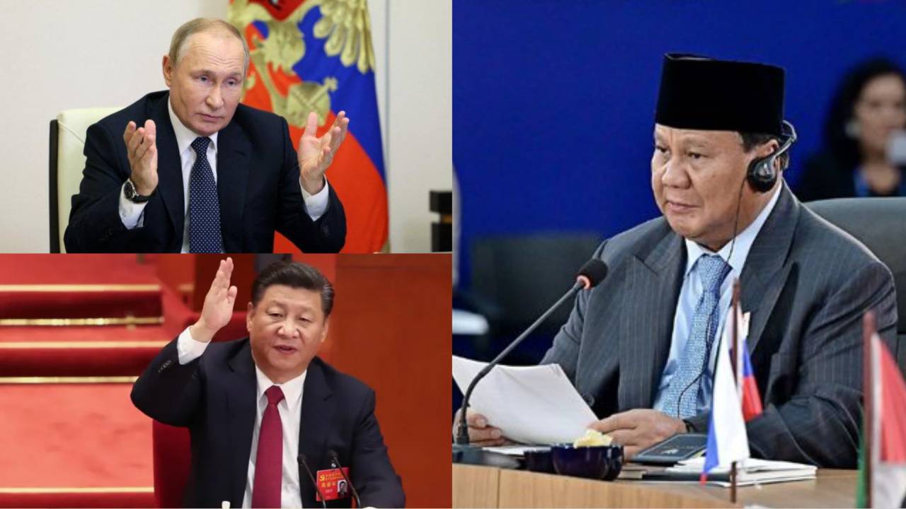 Prabowo kompak tolak standar ganda Barat di BRICS, meski Presiden Rusia Vladimir Putin dan Xi Jinping absen pada pertemuan tersebut. Foto: Repro Reuters.