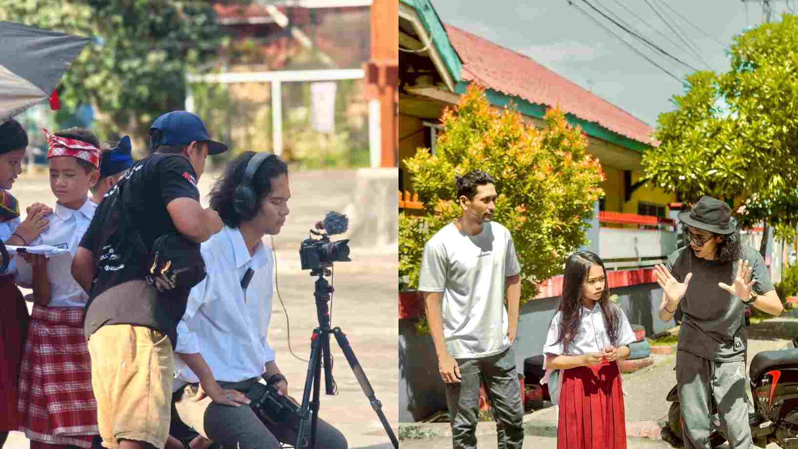 Alan saat melakukan syuting film terbaru berjudul Bola Pinoama, di Kota Baubau. Foto: Alan ASJKG