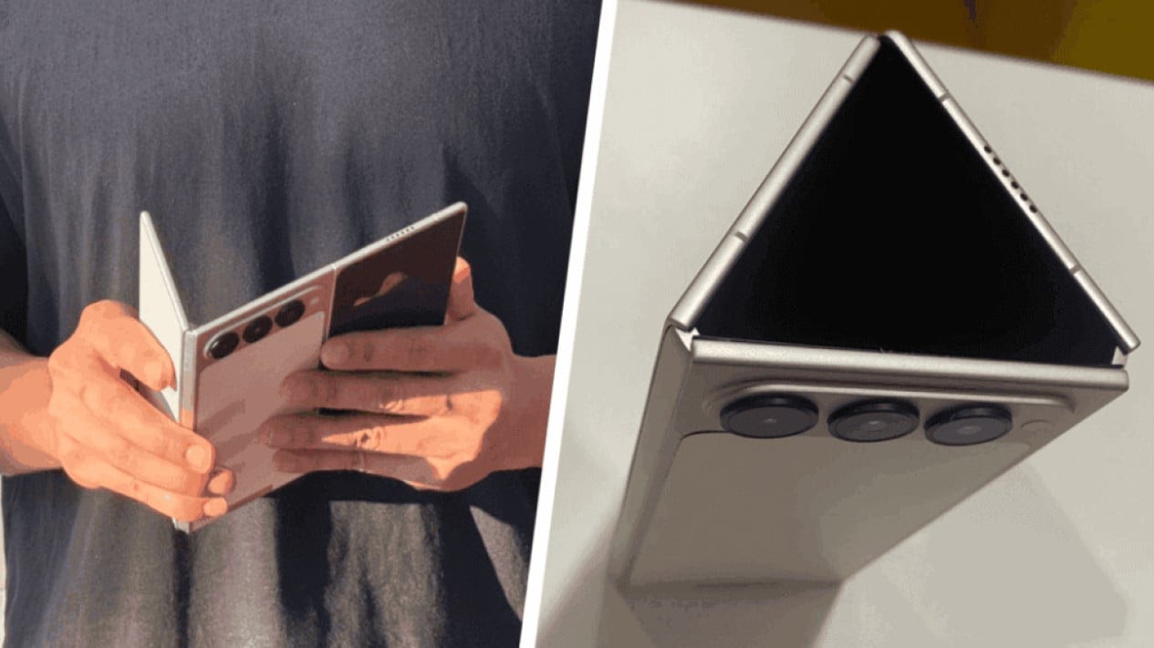 Tecno Phantom Ultimate G Fold hadir dengan desain lipat tiga (tri-fold). Foto: Repro Tecno.