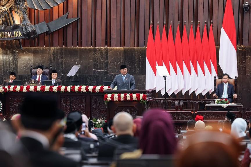 Prabowo menghadiri Sidang Tahunan MPR serta Sidang Bersama DPR dan DPD menjelang peringatan Hari Kemerdekaan ke-80 RI. Foto: Instagram@prabowo
