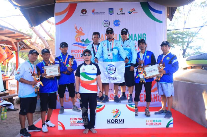 APRI Sultra menjuarai FORNAS VIII Fishing Tournament di NTB dengan raihan emas terbanyak. Foto: Ist.