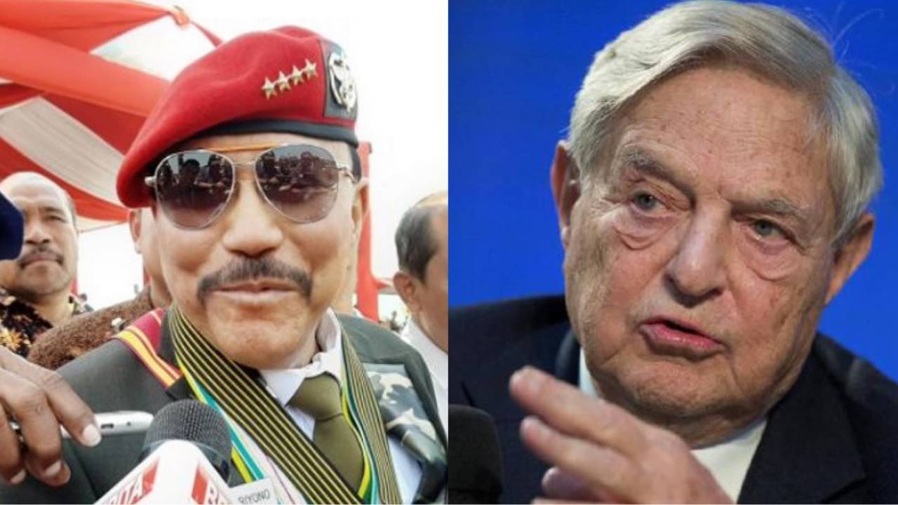 Demo DPR ricuh, Hendropriyono kaitkan aktor asing termasuk George Soros. Foto: Repro Okezone/Reuters.