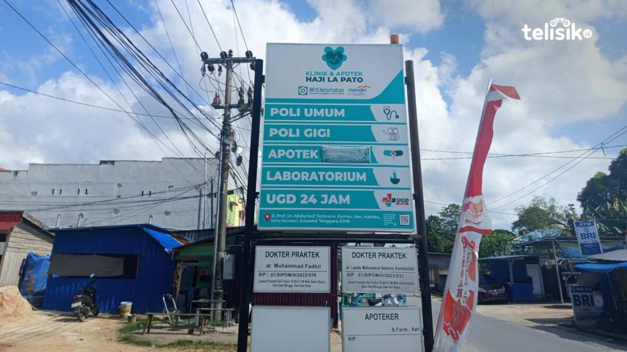 Klinik dan Apotek Haji La Pato di Kota Kendari. Foto: Abdul Jabaru Hidi/Telisik
