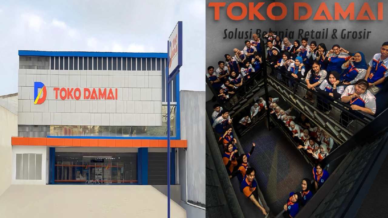 Toko Damai, pusat belanja retail dan grosir di Kota Kendari dengan tim yang kompak, modern, dan penuh semangat. Foto: Ist.