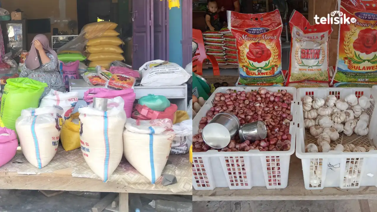 Pedagang mengeluhkan sepi pembeli akibat harga pangan melonjak. Foto: Andi Makhrunnisa/Telisik.