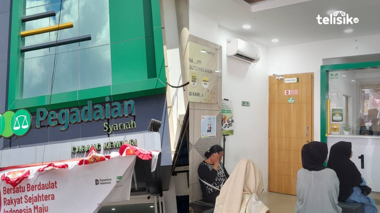 Pegadaian Syariah Kota Kendari menyediakan berbagai layanan untuk masyarakat dan mendorong penggunaan layanan digital. Foto : Zulkifli Herman T/Telisik