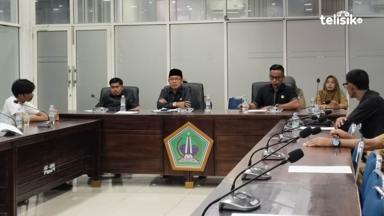 Komisi II DPRD Kolaka Utara saat serap aspirasi para petani dan kader HMI Cabang Kolaka Utara, Selasa (23/9/2025). Foto: Muh. Risal H/Telisik