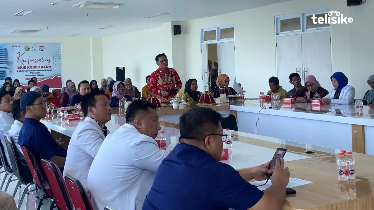 Proses Kredensialing RS Jantung dan Pembuluh Darah Oputa Yi Koo di aula. Foto: Ana Pratiwi/Telisik.