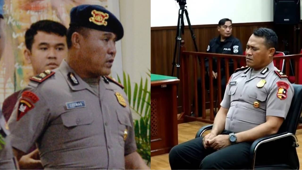 Sosok Kompol Kosmas resmi dipecat Polri, usai insiden rantis Brimob lindas Affan Kurniawan. Foto: Repro Republika/Antara.