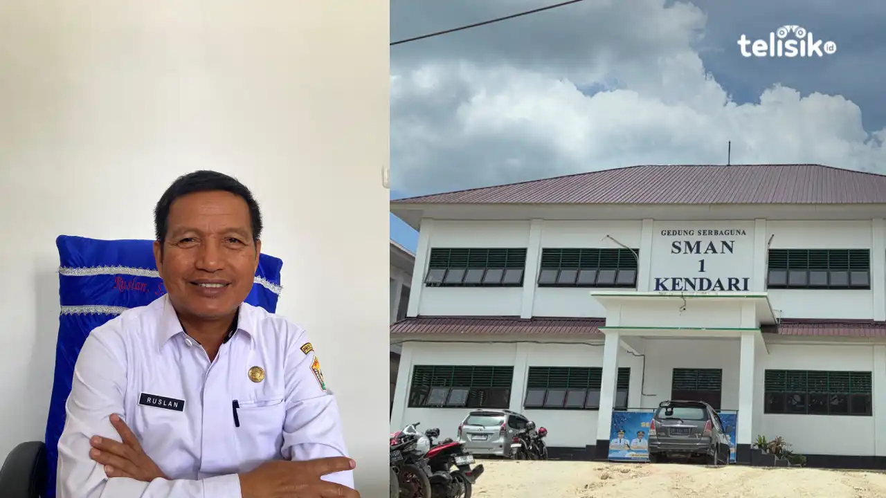 Kepala SMAN 1 Kendari, Ruslan. Foto: Ana Pratiwi/Telisik.