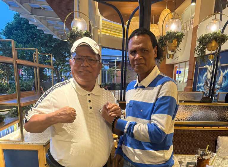 Bupati Buton Selatan, Muhammad Adios (kiri), dan Rozario Marshal alias Hercules di Jakarta usai membahas rencana investasi di sektor perikanan, Sabtu (18/10/2025). Foto: Ist.
