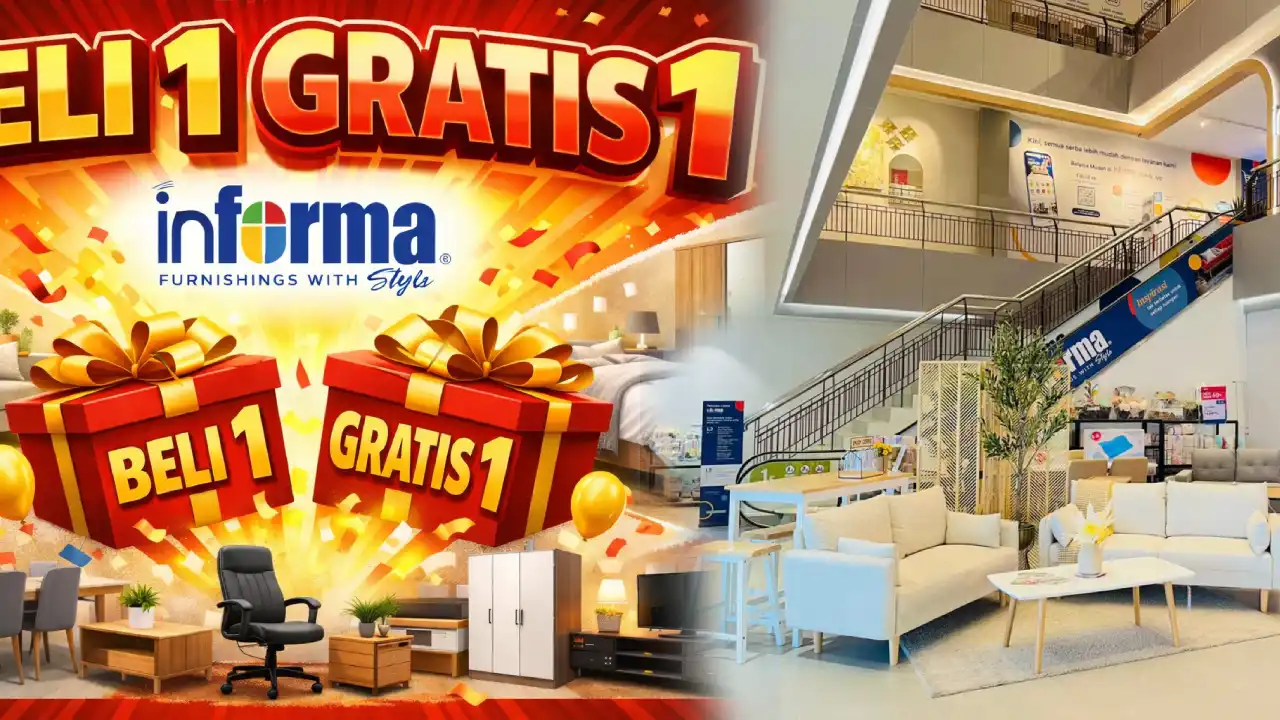 Informa Kendari gelar diskon beli 1 gratis 1. Foto: Ist.