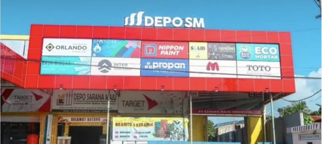 Depo Sarana Maju berlokasi di Jl Banawula Sin Apoy, Anggoeya, Kecamatan Posia, Kota Kendari. Foto: Depo Sarana Maju.