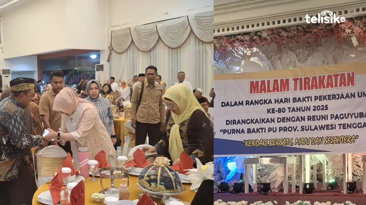 Wali Kota kendari, Siska Karina Imran hadiri Malam Tirakatan Hari Bakti PU ke-80 serta reuni paguyuban. Foto: Ahmad Ramdhani Suala/Telisik.