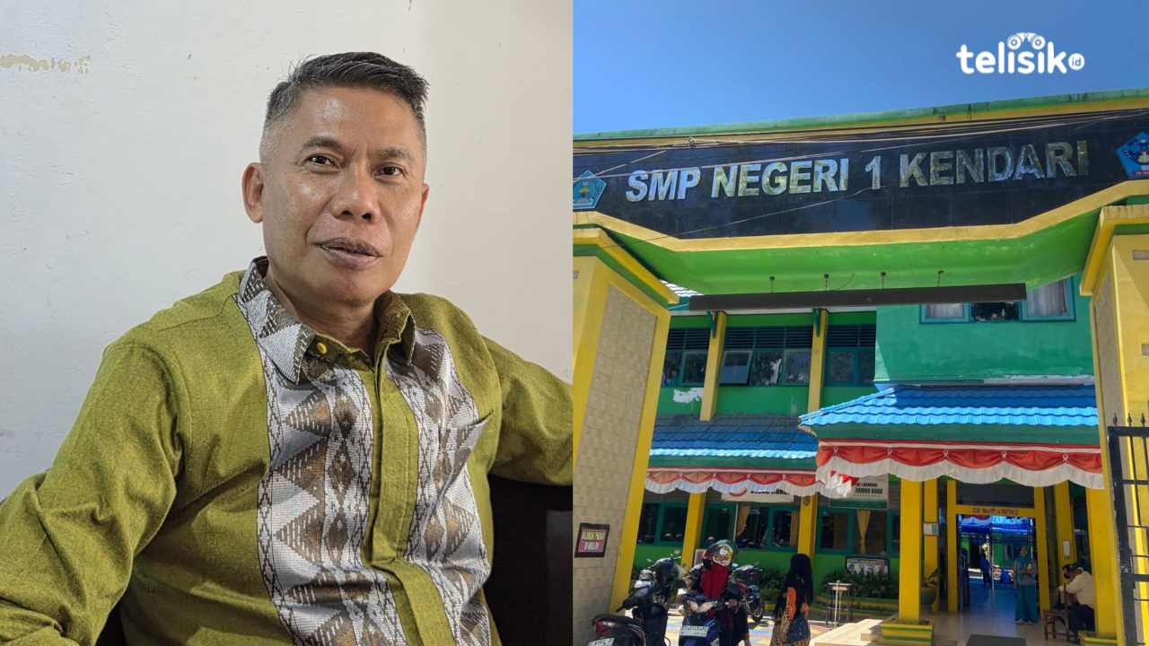 Kepala SMPN 1 Kendari, Abdul Wahid. Foto: Ana Pratiwi/Telisik
