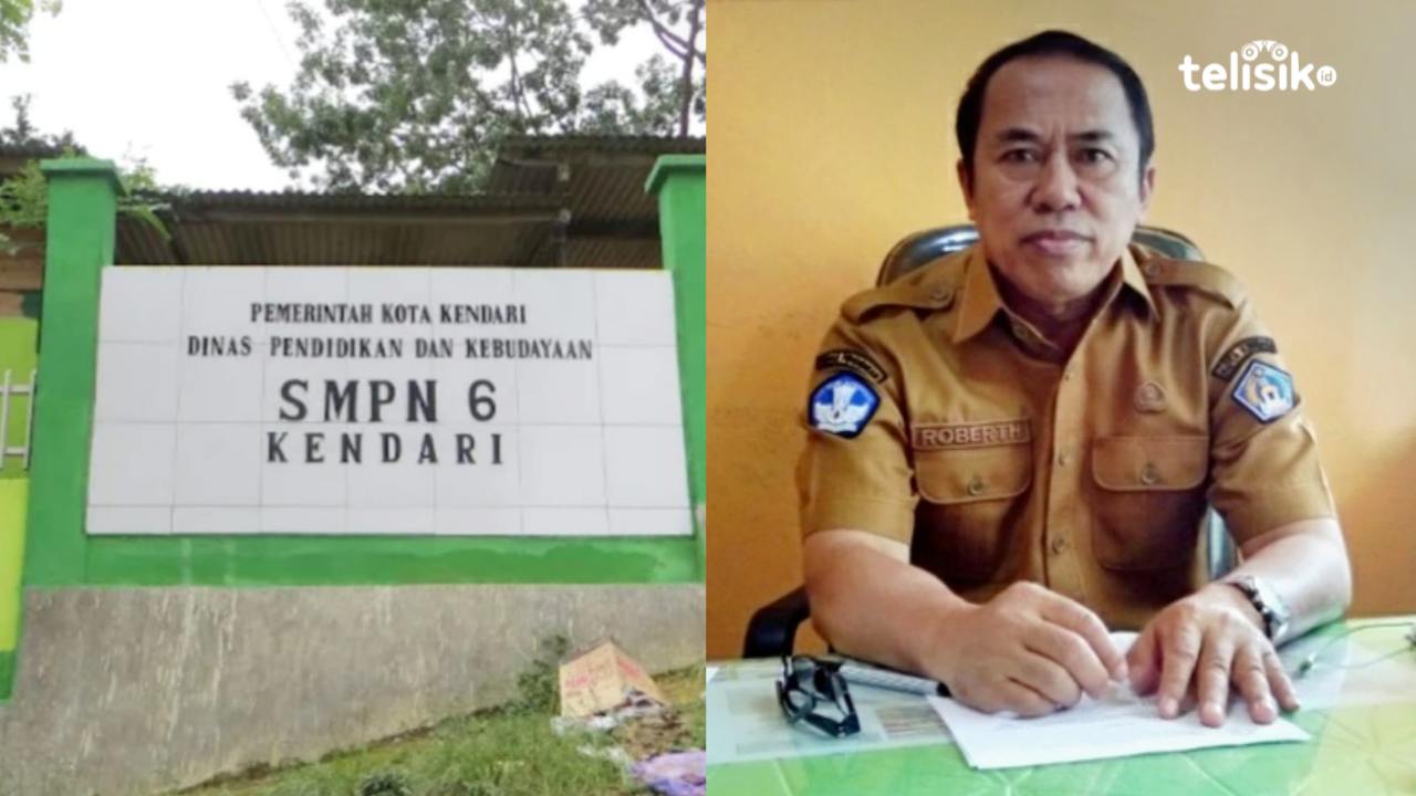 Kepala SMPN 6 Kendari, Robert M. Padang berkomitmen mengembalikan nama baik sekolah. Foto: Aldin/Telisik.