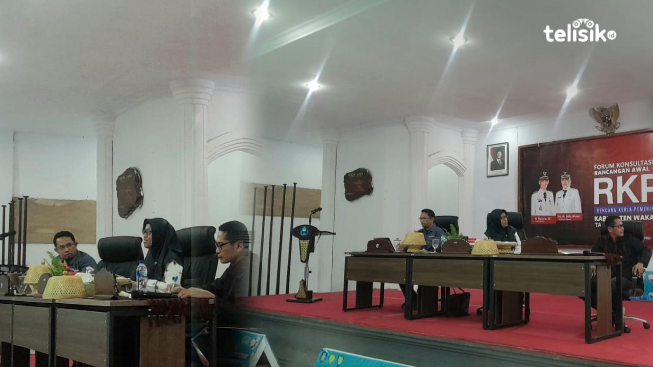 Pemkab Wakatobi membahas sejumlah isu strategis pada Forum Konsultasi Publik Ranwal RKPD Tahun 2027, Kamis (22/1/2026). Foto : Zulkifli Herman T/Telisik